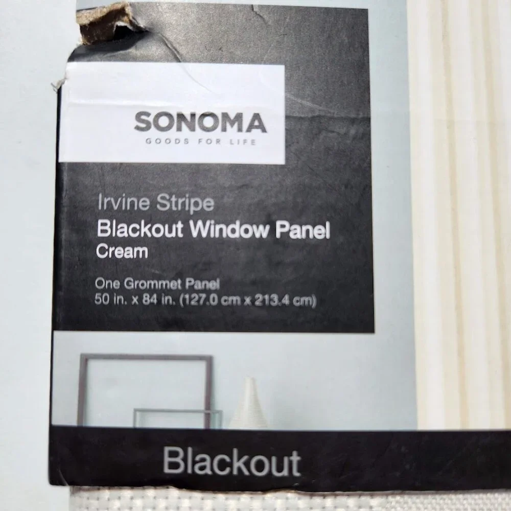 NEW Sonoma Blackout Window Curtains Panel Two Panels Grommet 50